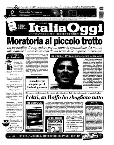 Italia oggi : quotidiano di economia finanza e politica